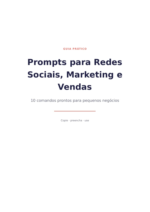 Capa do PDF bônus: Prompts para Redes Sociais, Marketing e Vendas